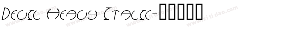 Devil Heavy Italic字体转换